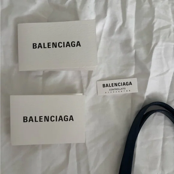 Balenciaga Everyday Tote Bag Leather Small Navy Blue Color